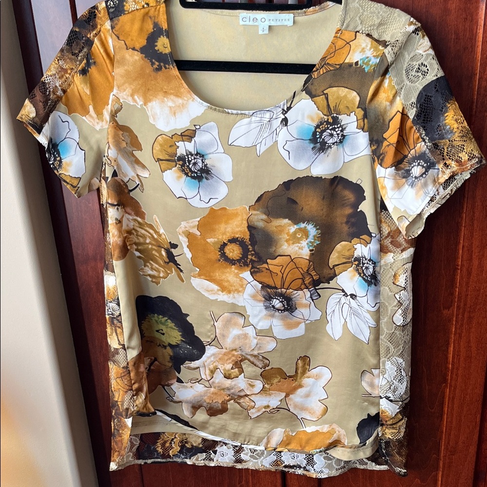 Cleo Women's Floral Blouse size SP